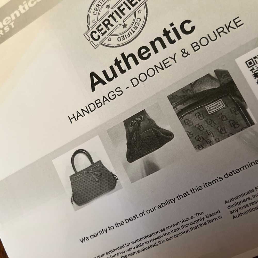 Vintage Dooney & Bourke Satchel Bag Authentic Sig… - image 10