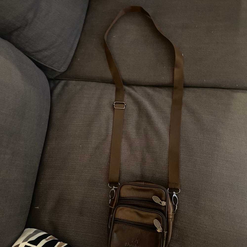 vintage leather sling bag - image 6