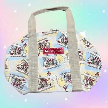NWOT Sanrio Cream Canvas Hello Kitty Barrel Bag 20