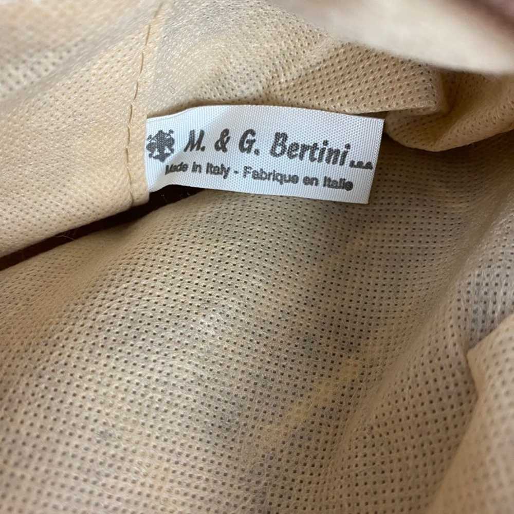 VTG M & G Bertini Italian Bag Brown Gold - image 11