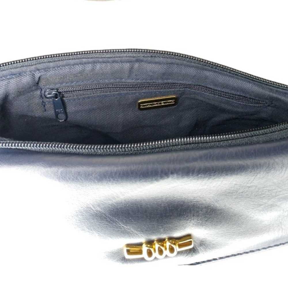 Vintage Navy Blue Leather Crossbody Bag Shoulder … - image 5