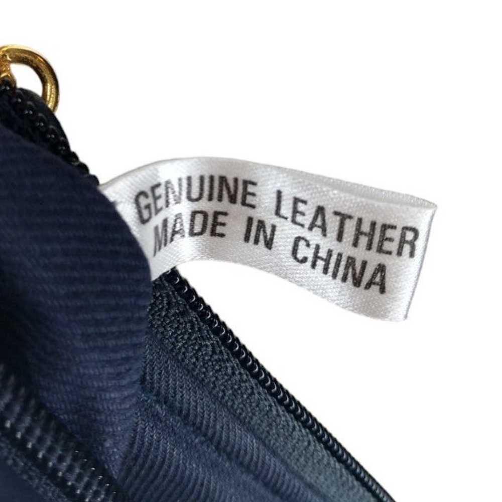 Vintage Navy Blue Leather Crossbody Bag Shoulder … - image 7