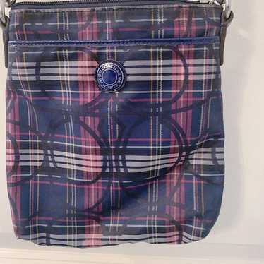 CUTE Coach Plaid Crossbody Bag