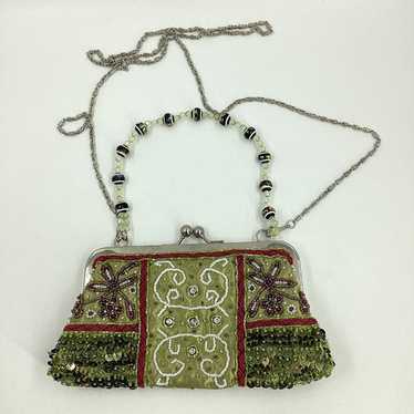 Vintage Beaded hot multicolored CKC Handbag Evening purse