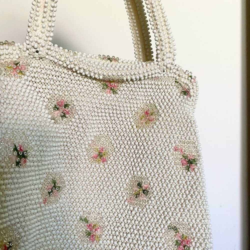 1950-1960s fully beaded bag sweet mid century fas… - image 2