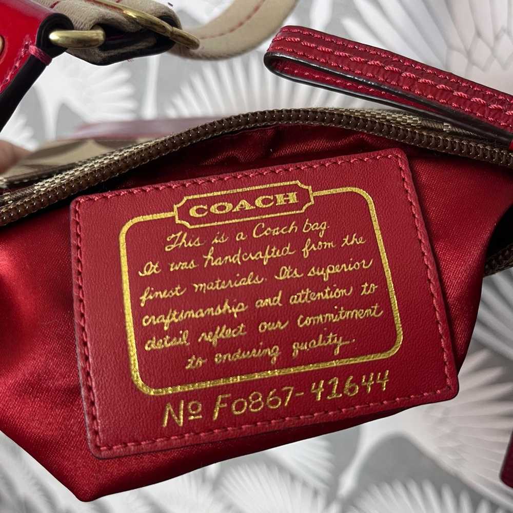 Coach signature C with red patent leather - image 7