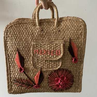Stunning Vintage Mexican Basket Tote Bag