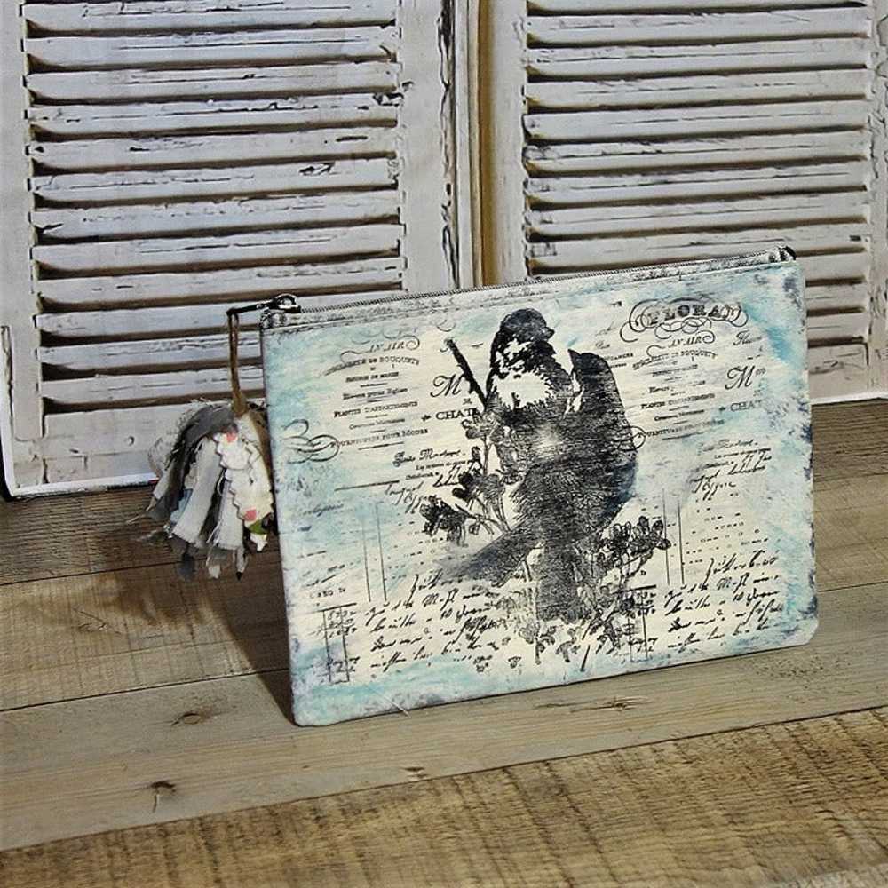 Song Bird Makeup Bag Vintage French Country Trave… - image 2