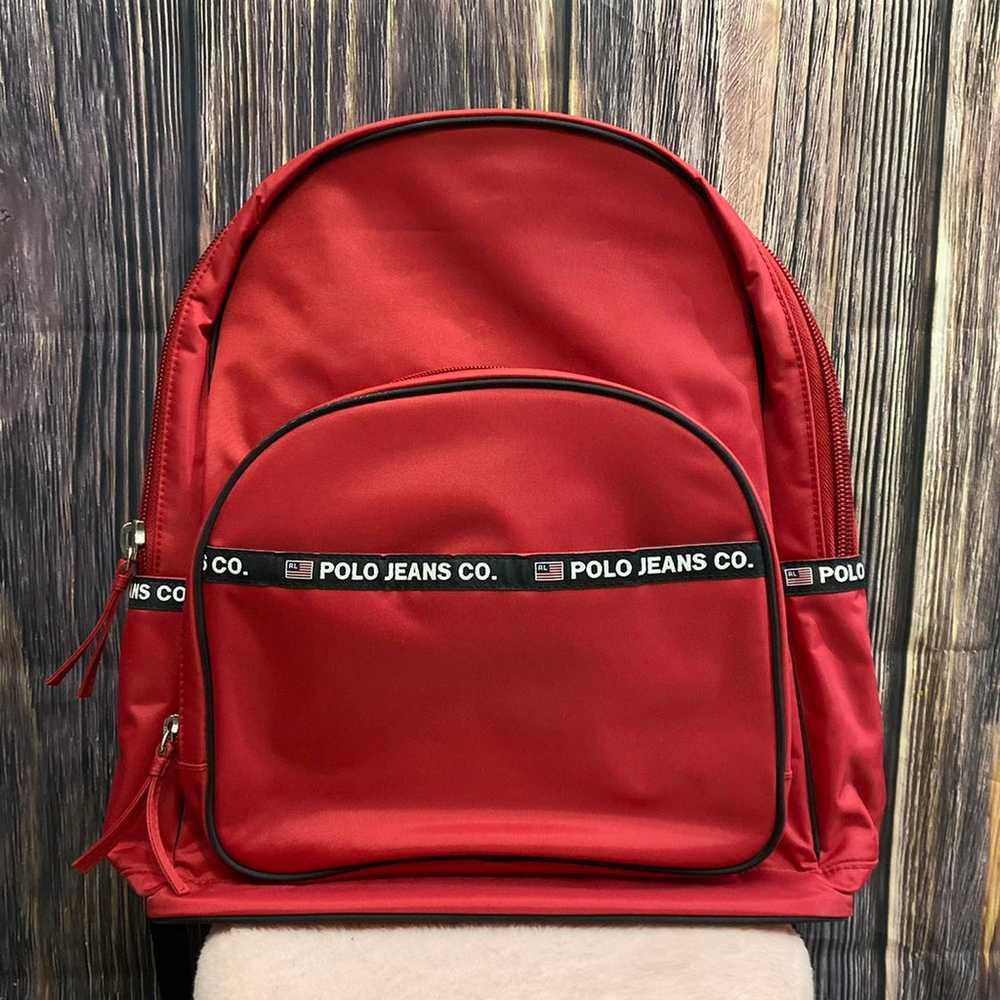 Vintage polo jeans red backpack - image 1