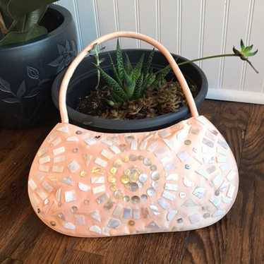 Vintage Craft Link Mother Of Pearl Bag - image 1