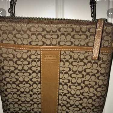 COACH Large Bronze Color Jacquard hot Fabric