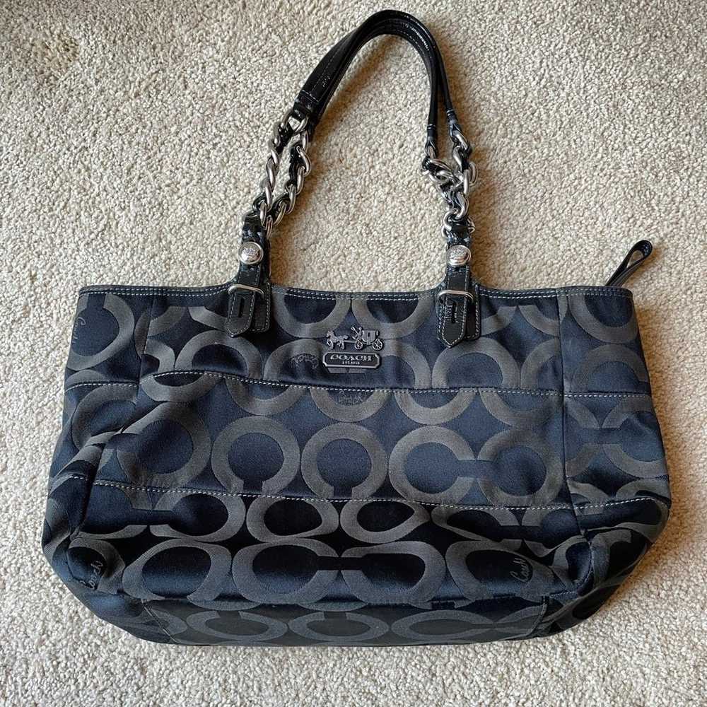 Black Vintage Coach Bag - image 1