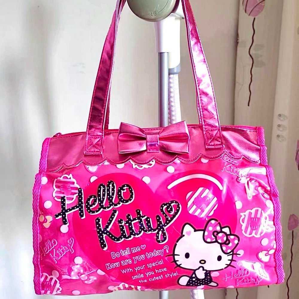 Hot Pink Hello Kitty Shoulder Bag/Purse/Tote Vint… - image 1