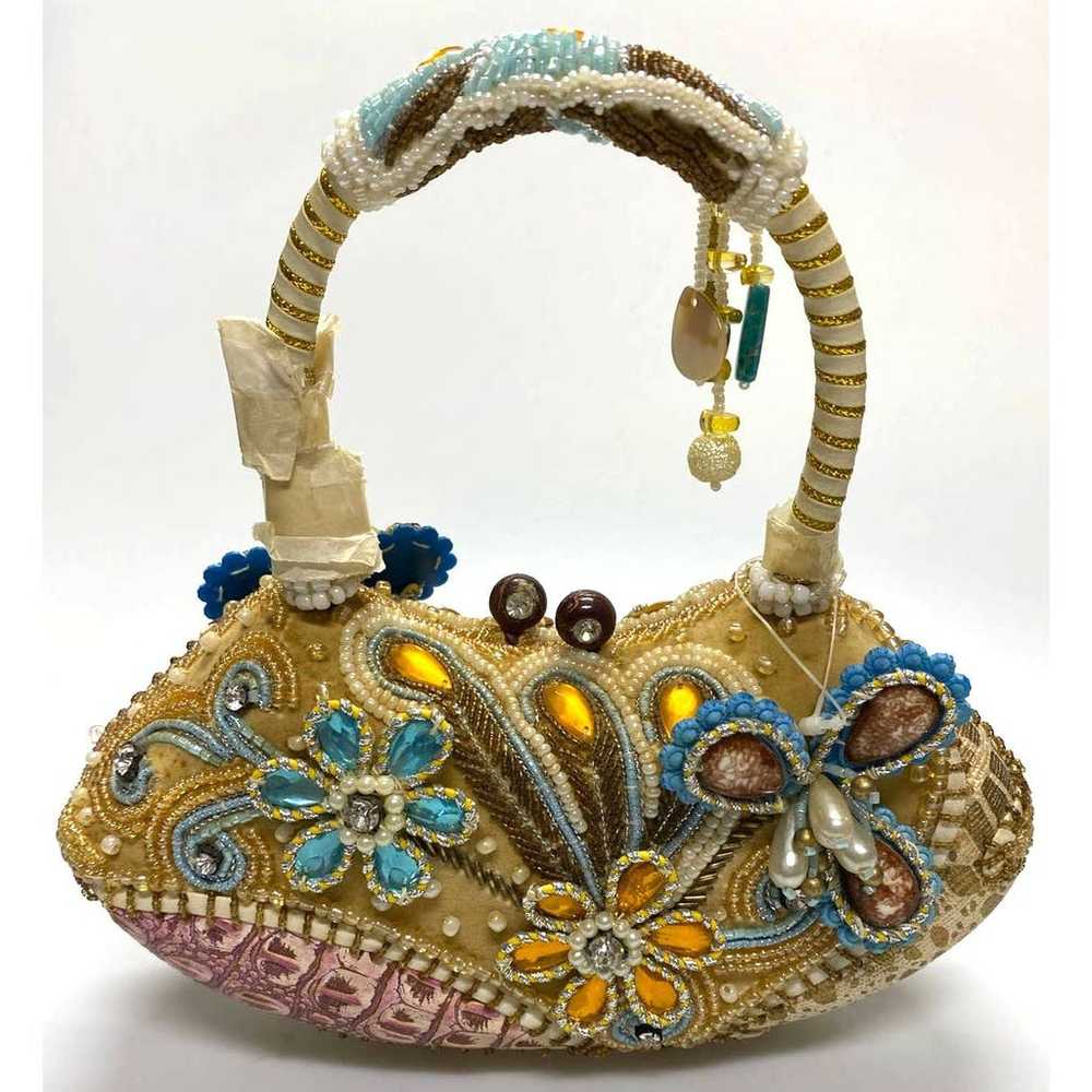 NWOT Beaded Handbag Vintage Perfect Condition Mul… - image 1