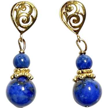 Blue Lapis Lazuli Drop Earrings