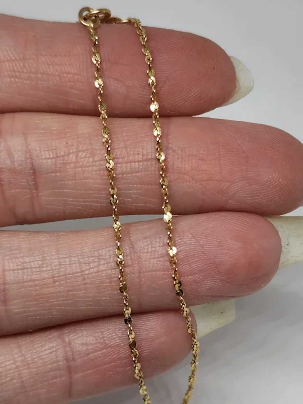 Vintage Unisex 14k Yellow Gold Twisted Serpentine… - image 2