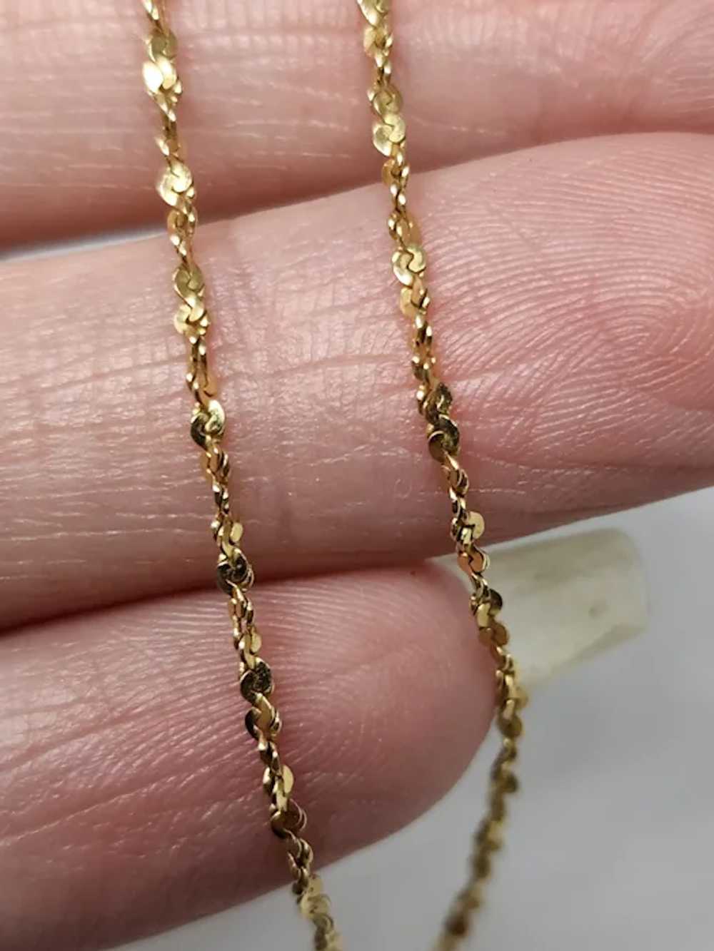 Vintage Unisex 14k Yellow Gold Twisted Serpentine… - image 3