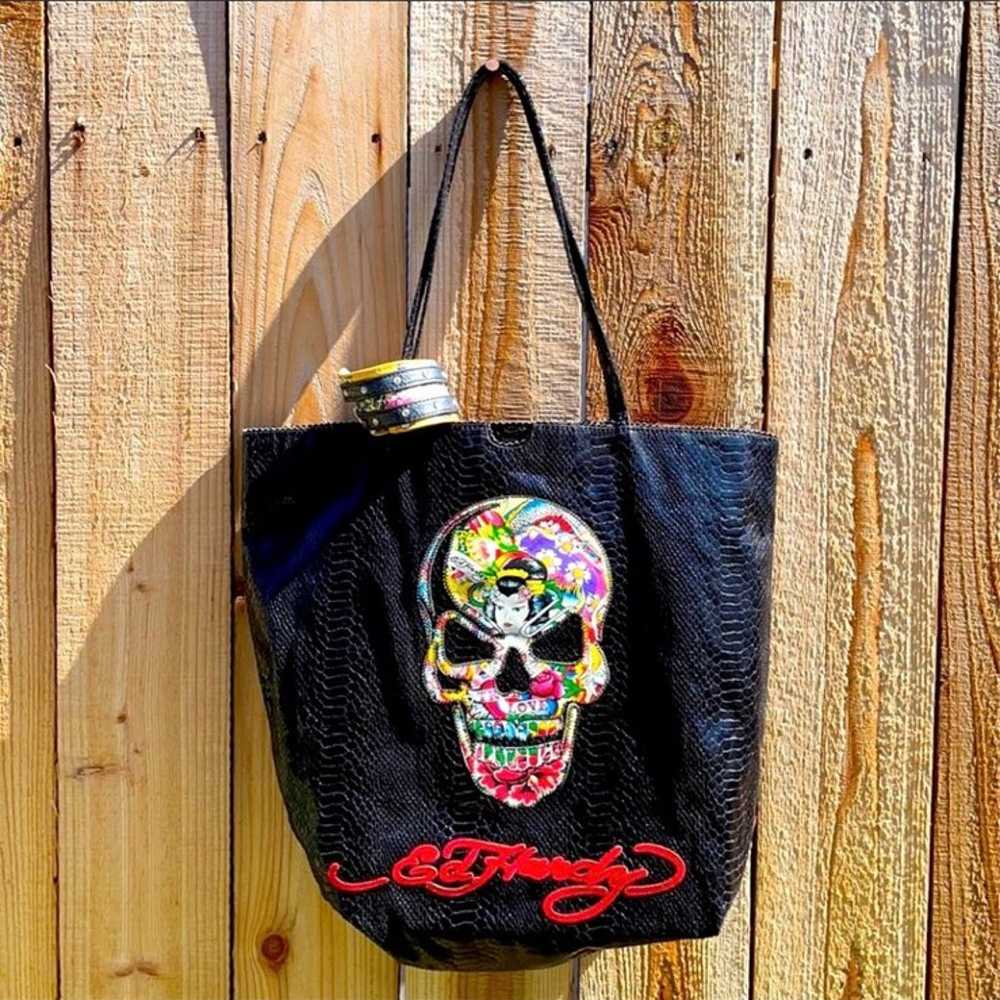 NWOT Ed Hardy Vintage Skull Tote - image 1