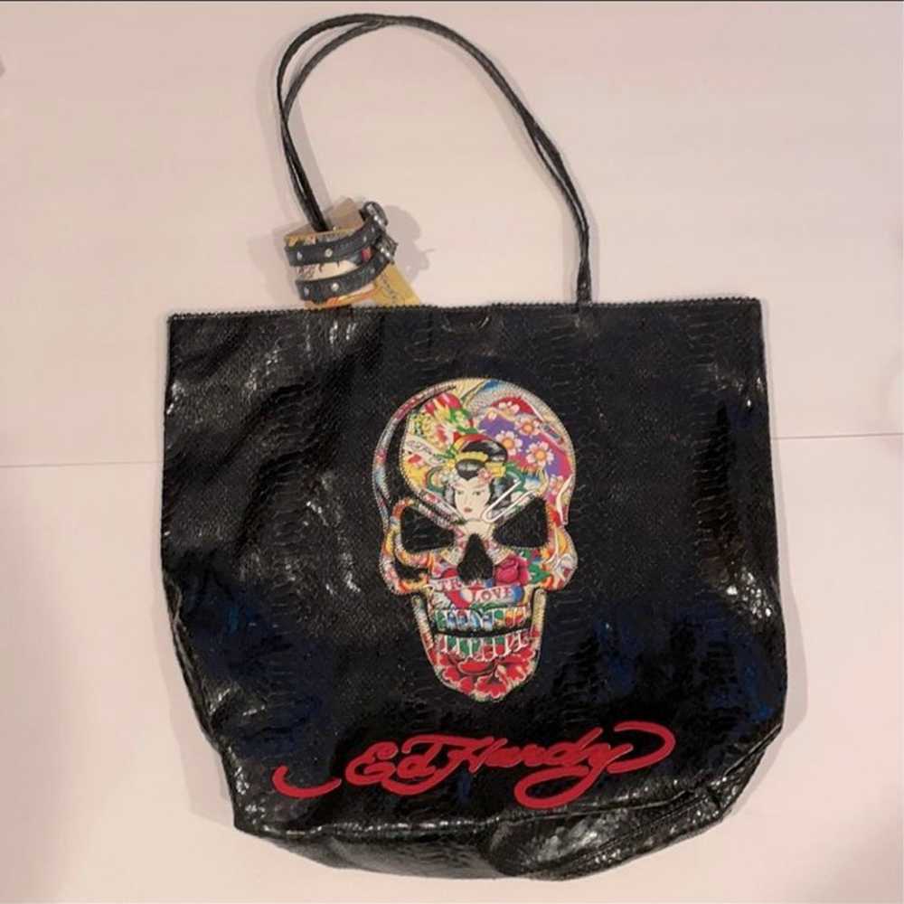 NWOT Ed Hardy Vintage Skull Tote - image 3