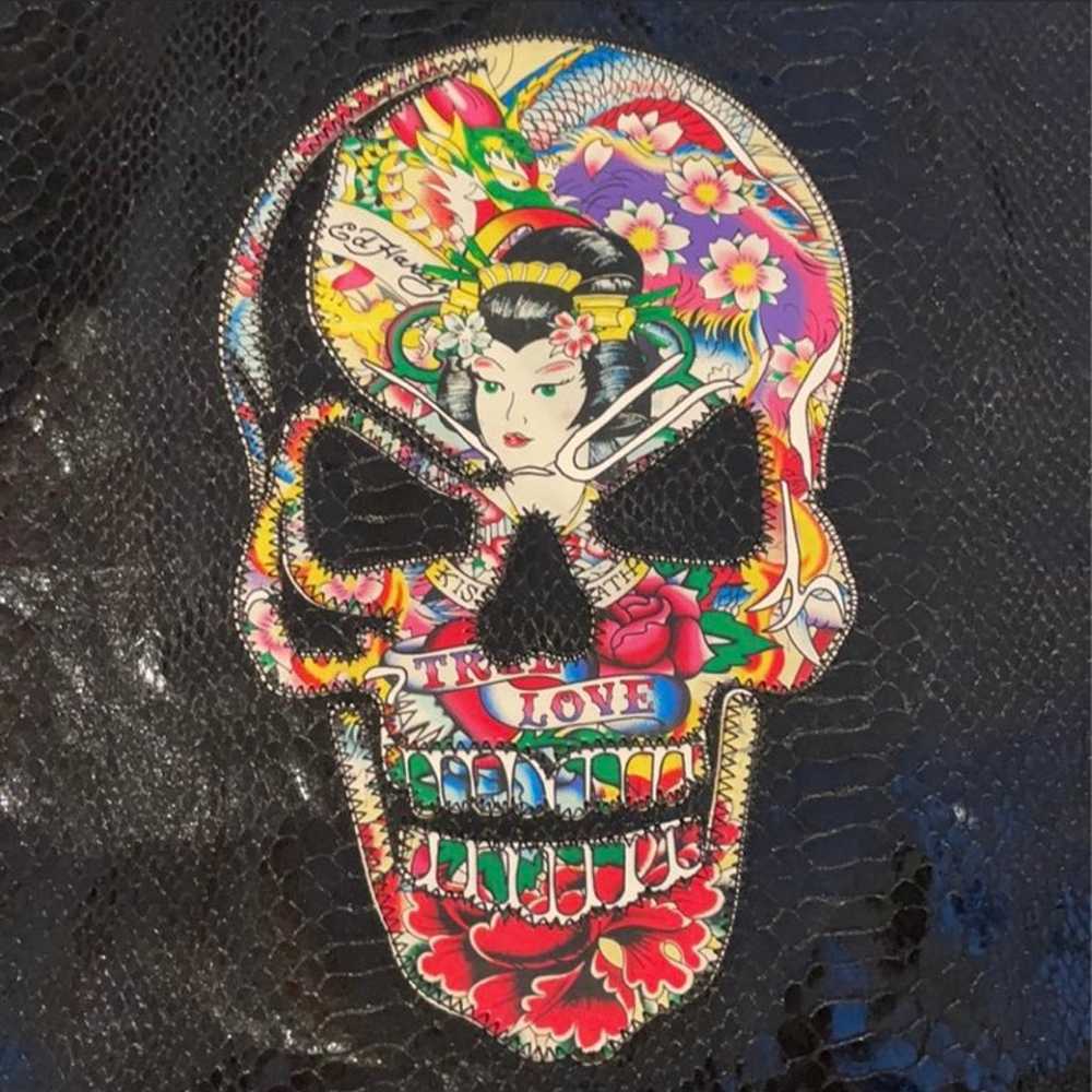 NWOT Ed Hardy Vintage Skull Tote - image 5