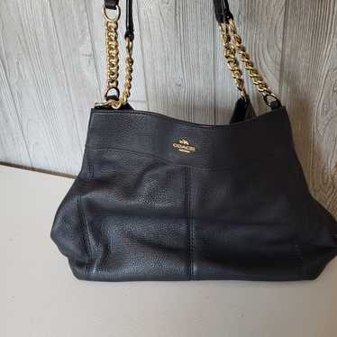 Coach purse, black, vintage - image 1