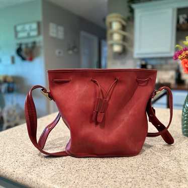 Coach Red Leather Tote Vintage - image 1