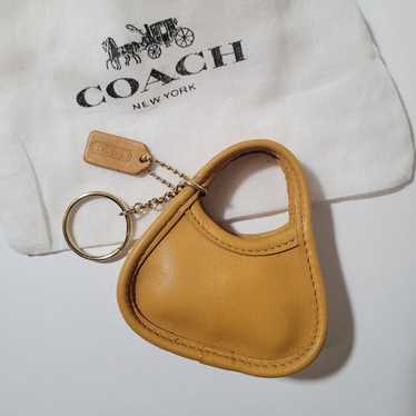 Vintage Rare COACH Dual Fob Keychain Bag Clip Purse Charm-Brass Trigger Snap
