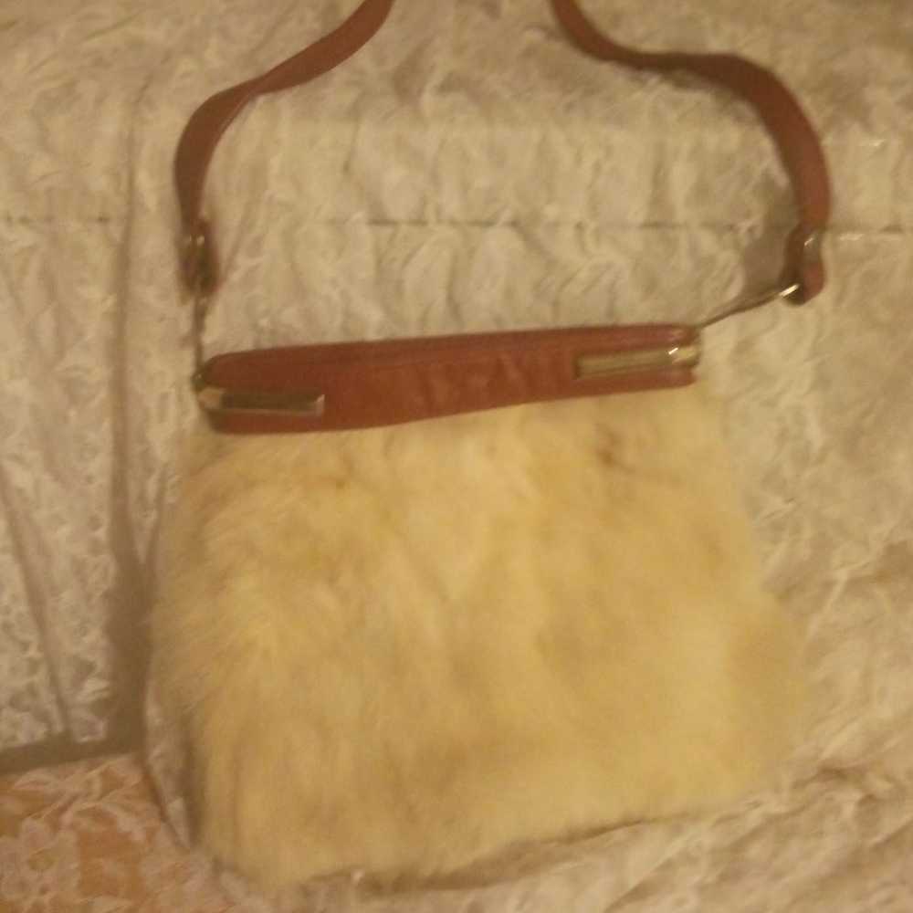 Vintage Leather And Real Fur Purse - image 3