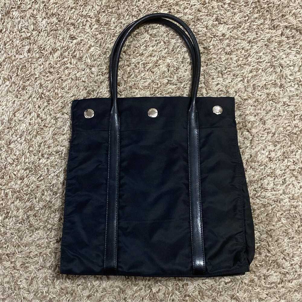 Prada Black Nylon and Leather Tote Bag - image 3