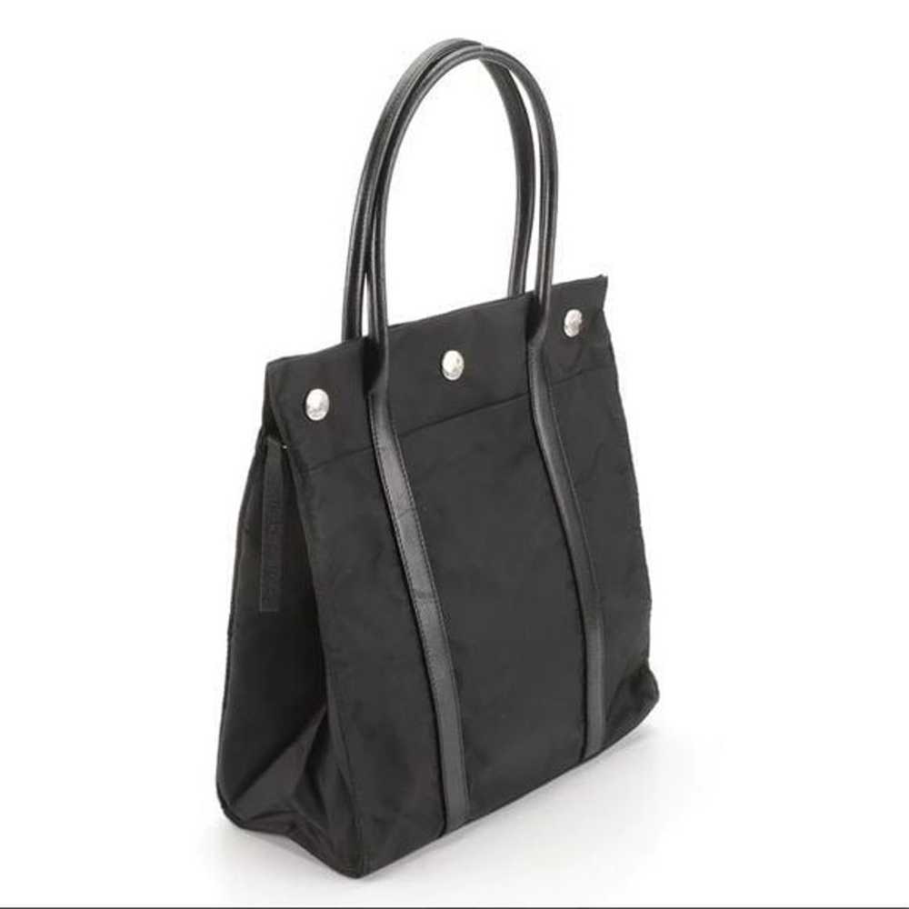 Prada Black Nylon and Leather Tote Bag - image 4