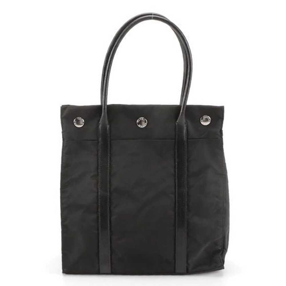 Prada Black Nylon and Leather Tote Bag - image 6