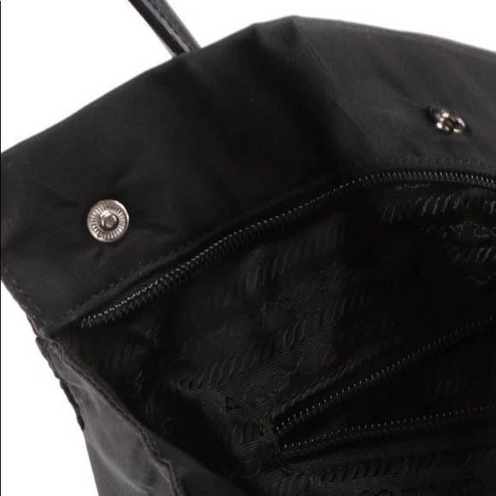 Prada Black Nylon and Leather Tote Bag - image 9