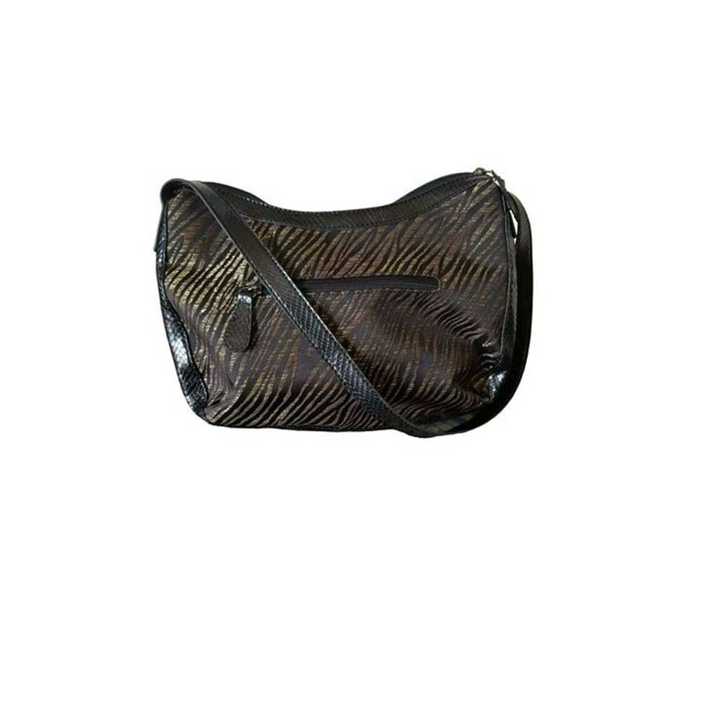 Gold and Black Animal Print Handbag - image 3