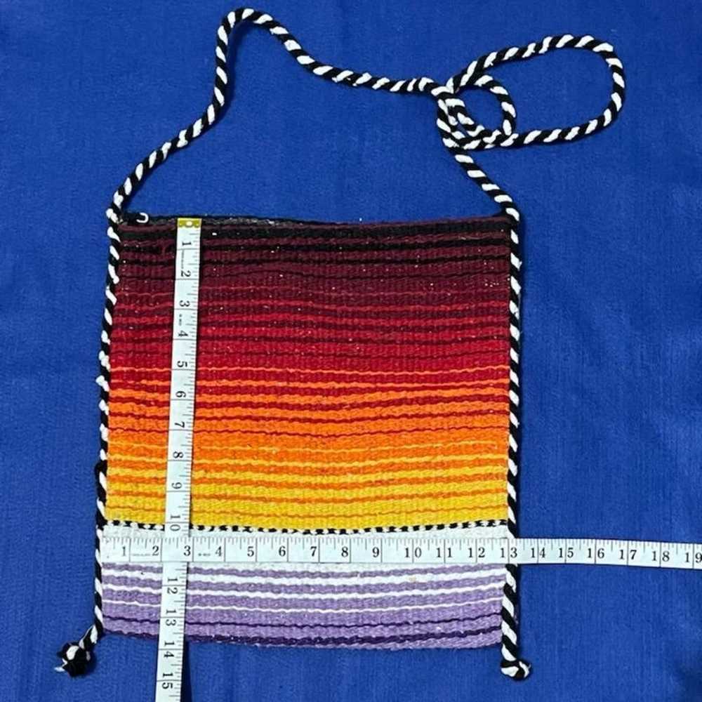 Mexican Woven Crossbody Hobo Bag -13x14 - image 3