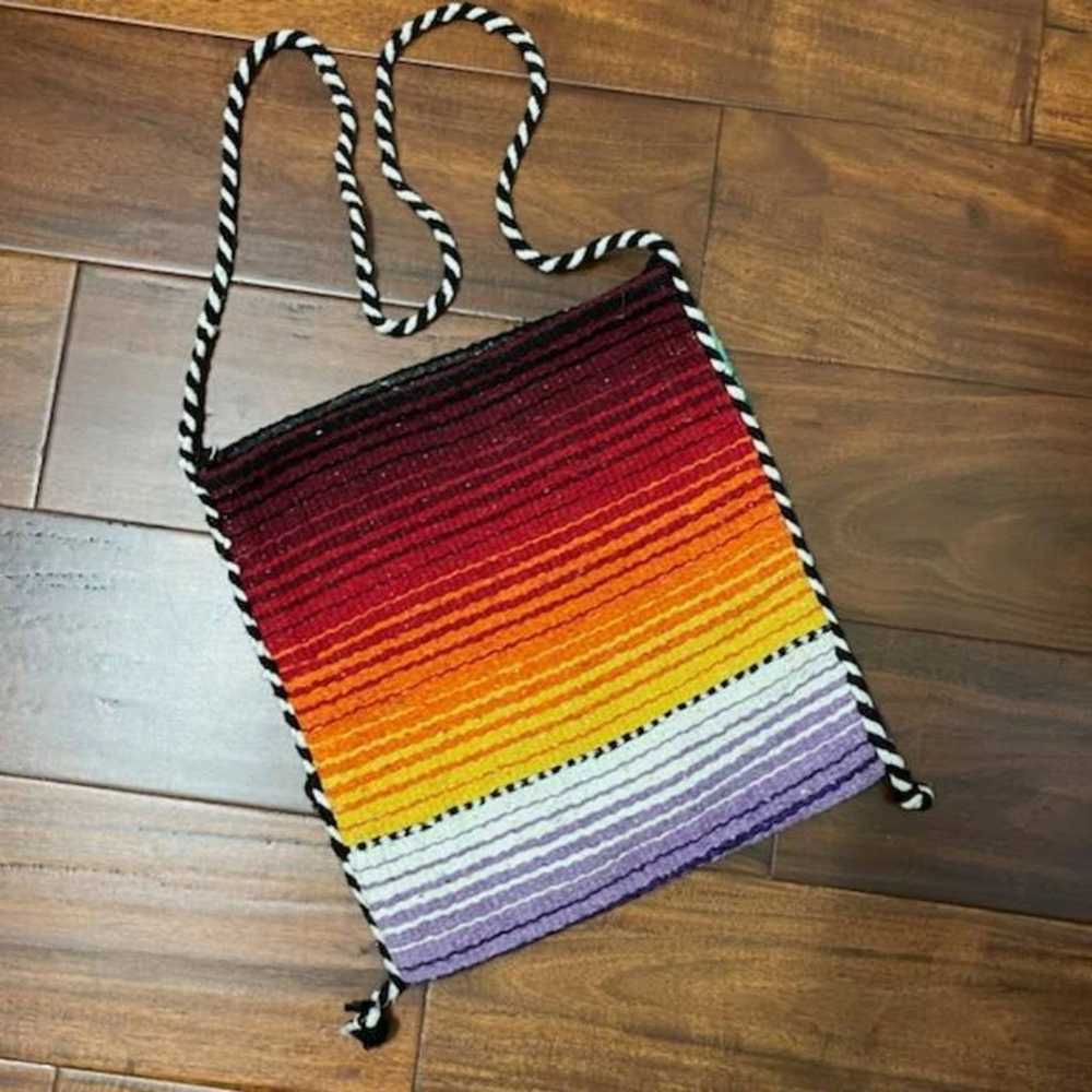 Mexican Woven Crossbody Hobo Bag -13x14 - image 4