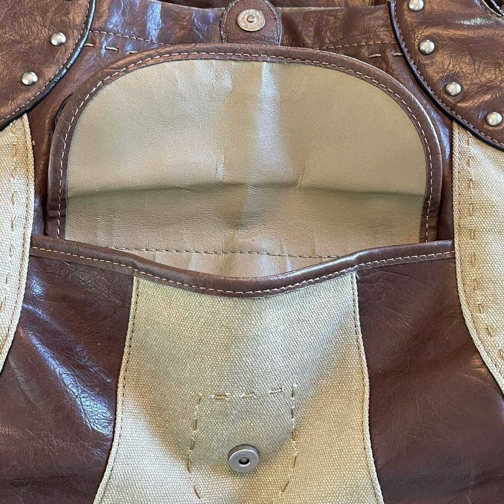 Levis purse vegan leather braided handles - image 7