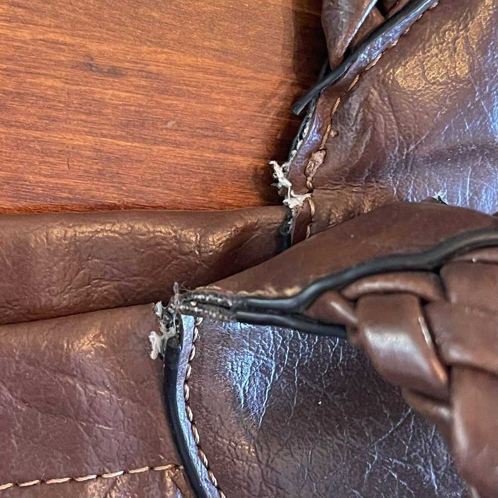 Levis purse vegan leather braided handles - image 8