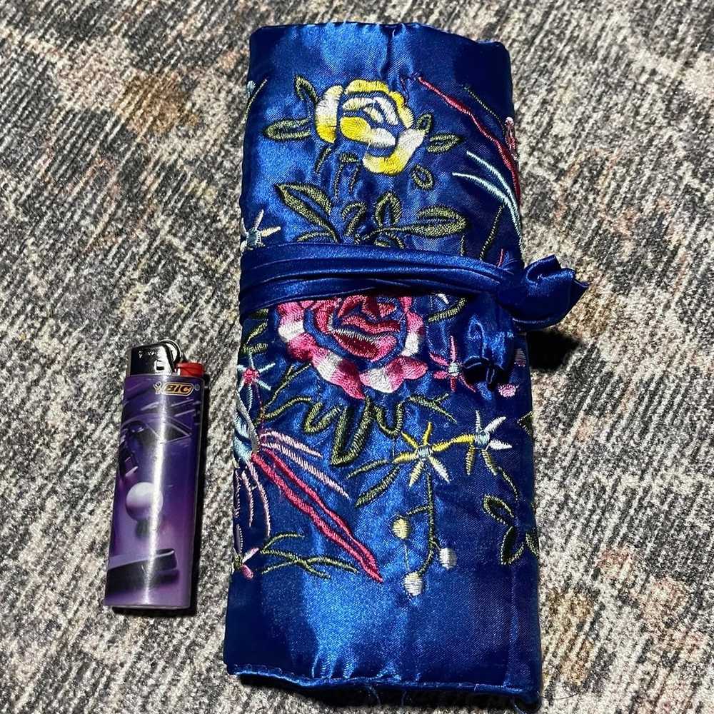 Travel Bag Roll up Pouch - Beautifully Embroidere… - image 6