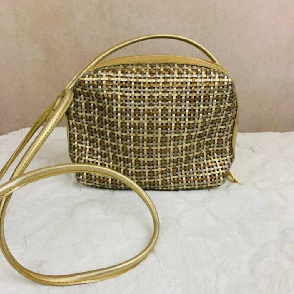 Tan-Sac Braided / Woven Gold Vintage Shoulder Bag - image 1