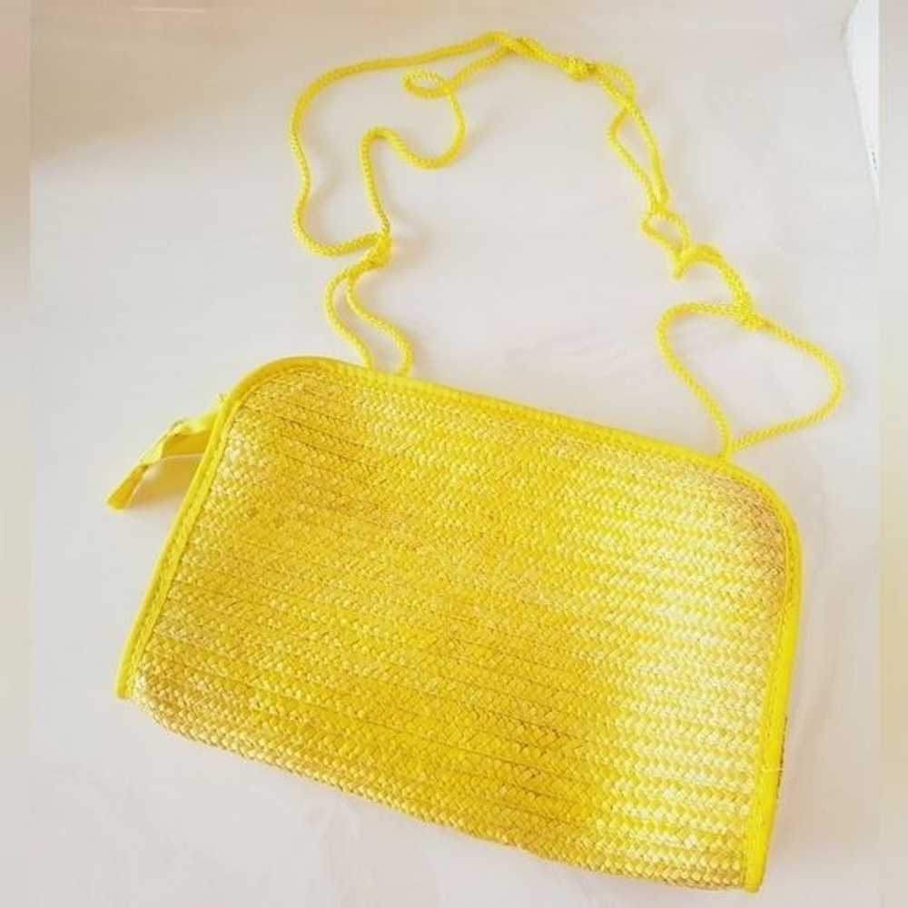 Vintage 80s Woven Straw Purse / Clutch - image 1