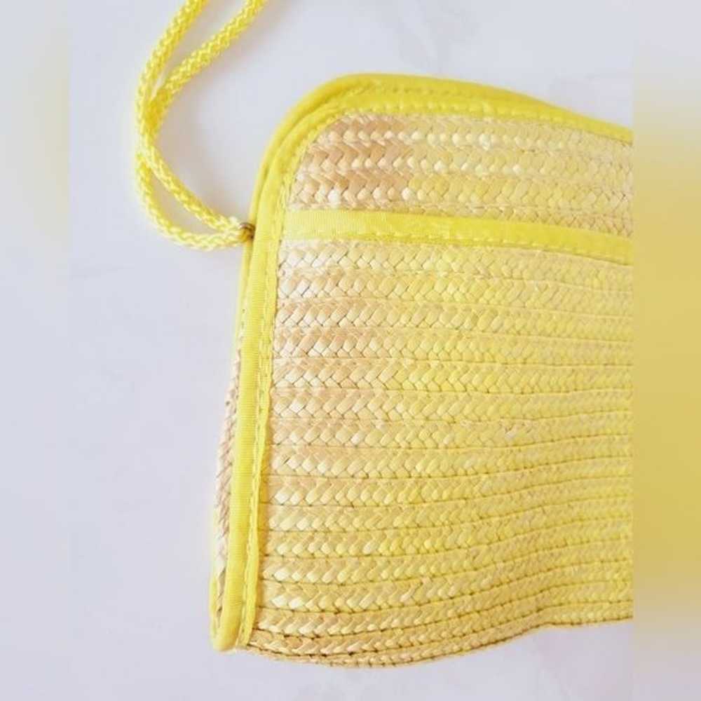 Vintage 80s Woven Straw Purse / Clutch - image 6