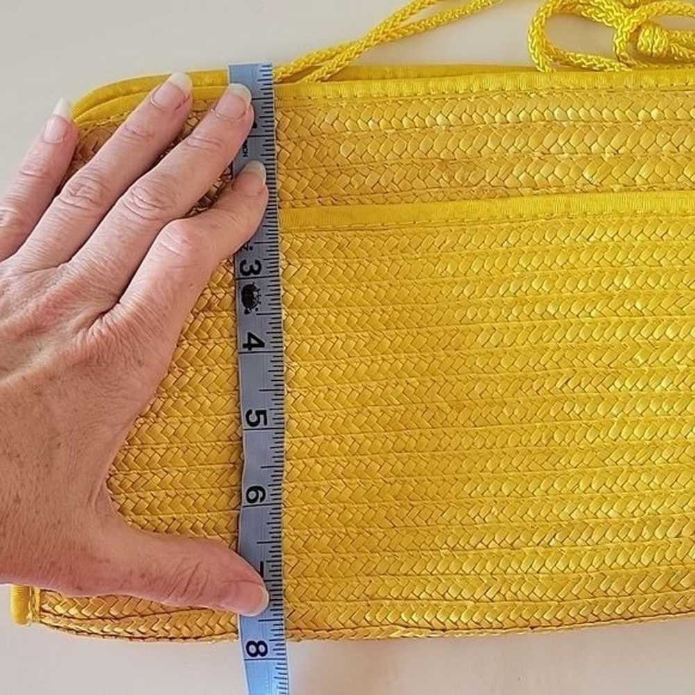 Vintage 80s Woven Straw Purse / Clutch - image 8