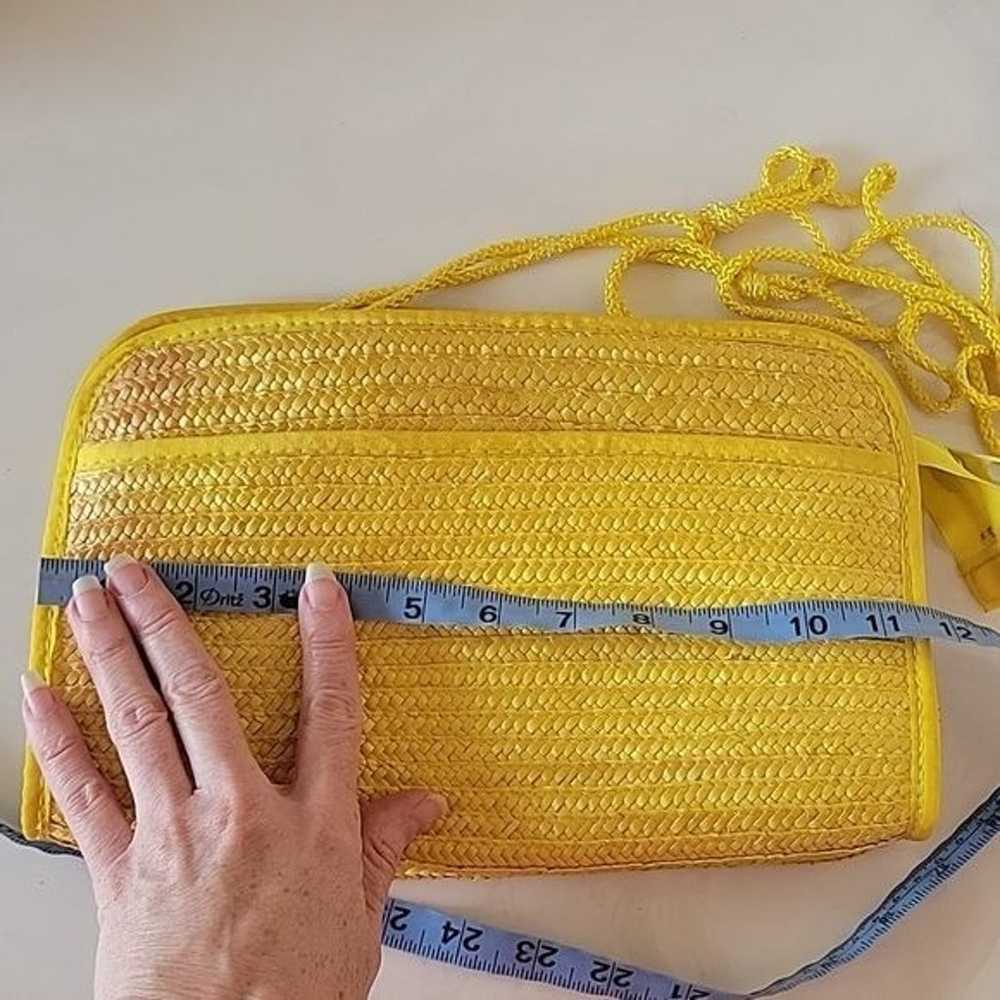 Vintage 80s Woven Straw Purse / Clutch - image 9