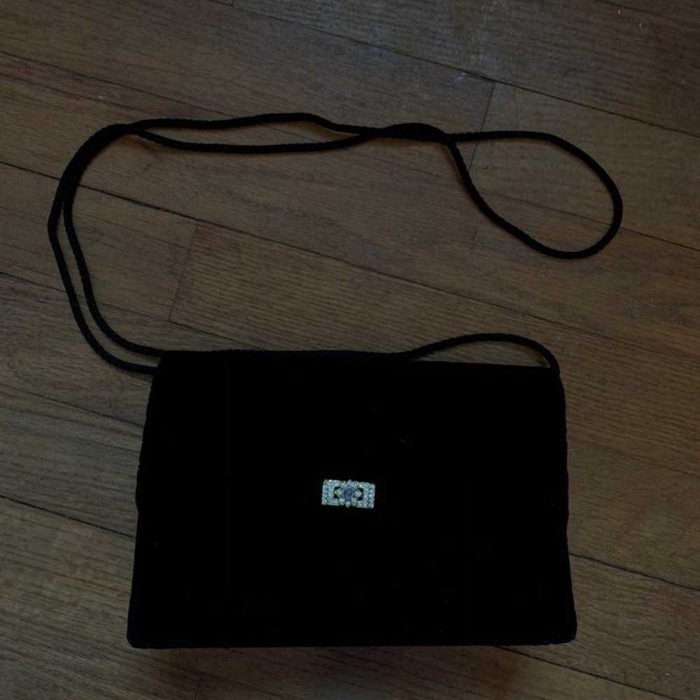 Vintage black velvet purse - image 3