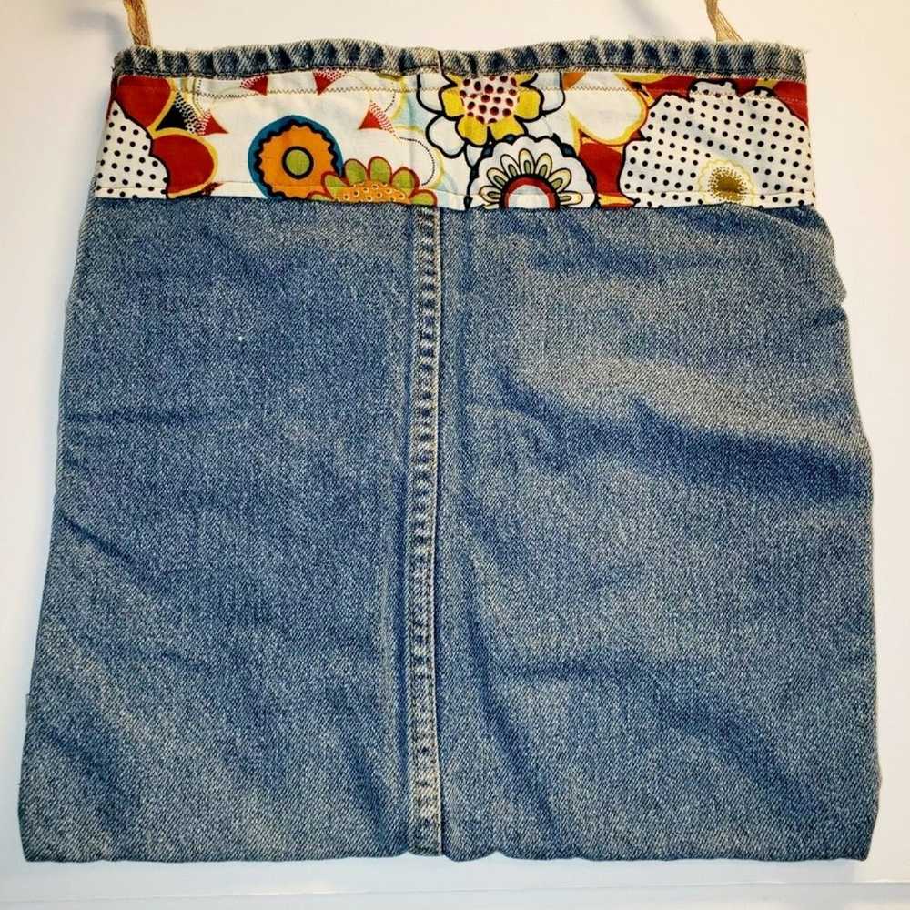 Vintage Handmade Reversible Patchwork Denim Jean … - image 4