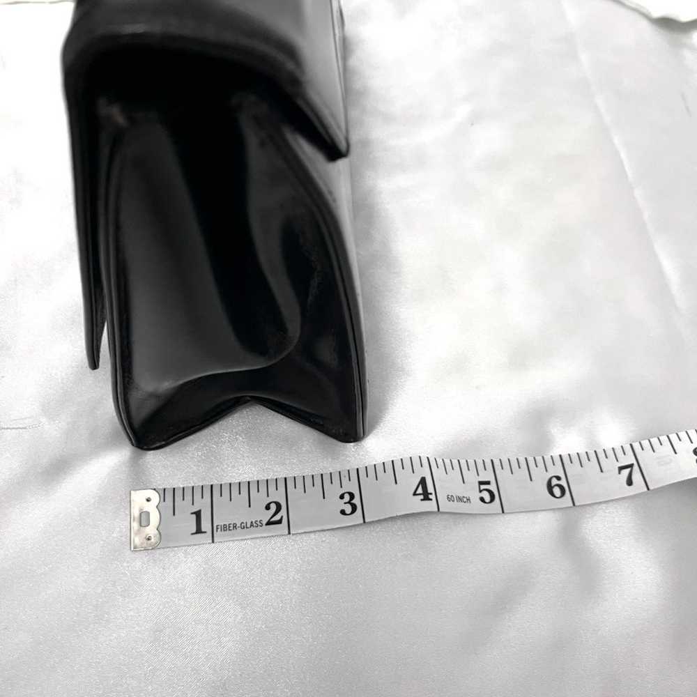 Vtg 60s Macy’s Black Leather Hand Bag Tote Purse. - image 8