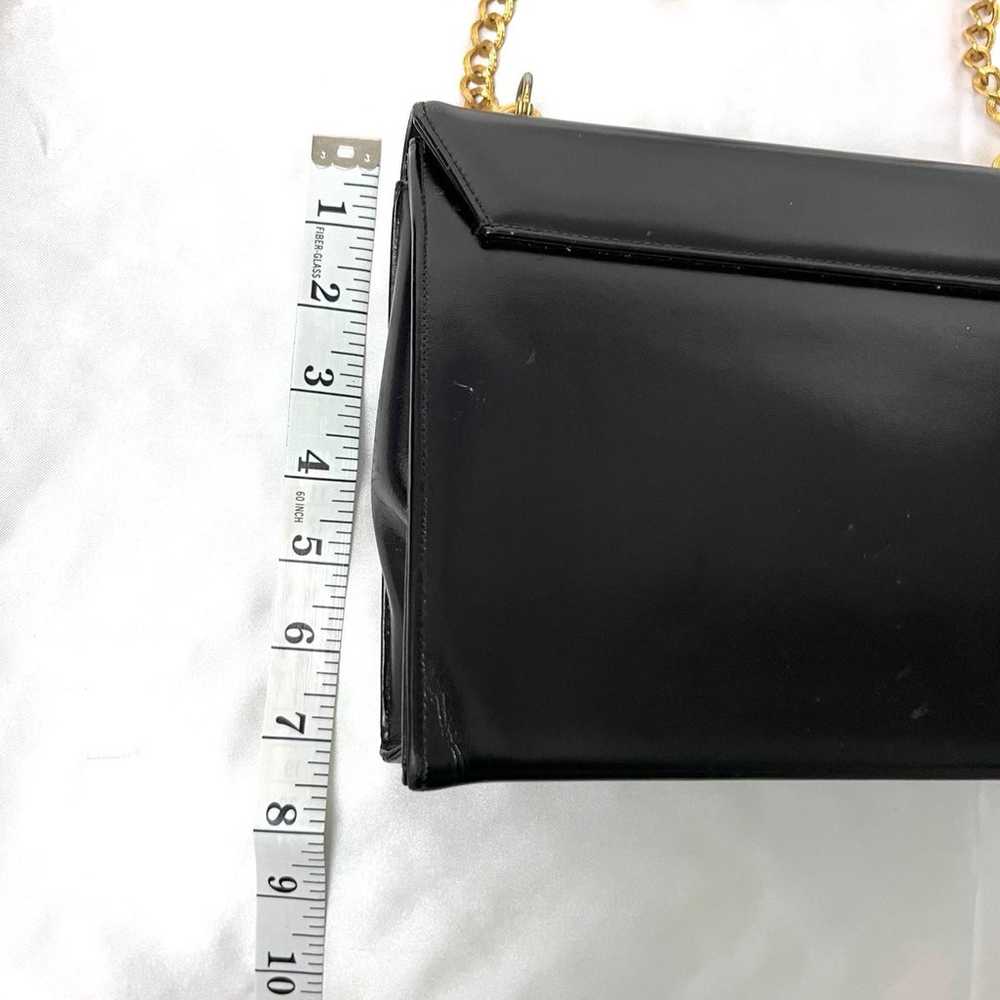 Vtg 60s Macy’s Black Leather Hand Bag Tote Purse. - image 9