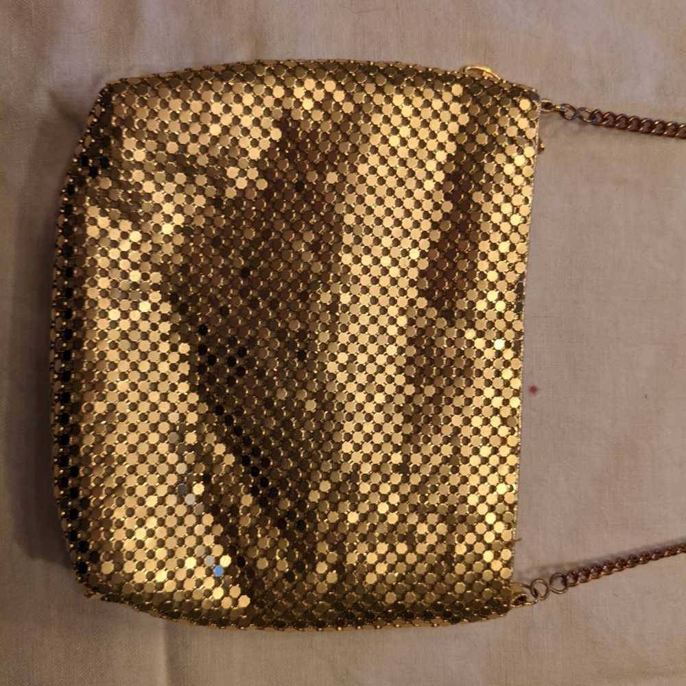 1980's gold metal mesh bag - image 1