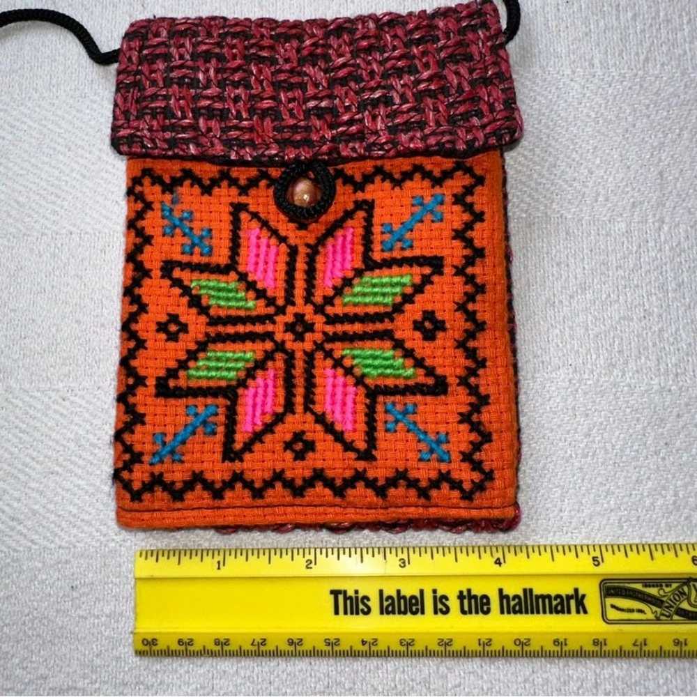 Handmade Crosstitch, small Crossbody purse with w… - image 8