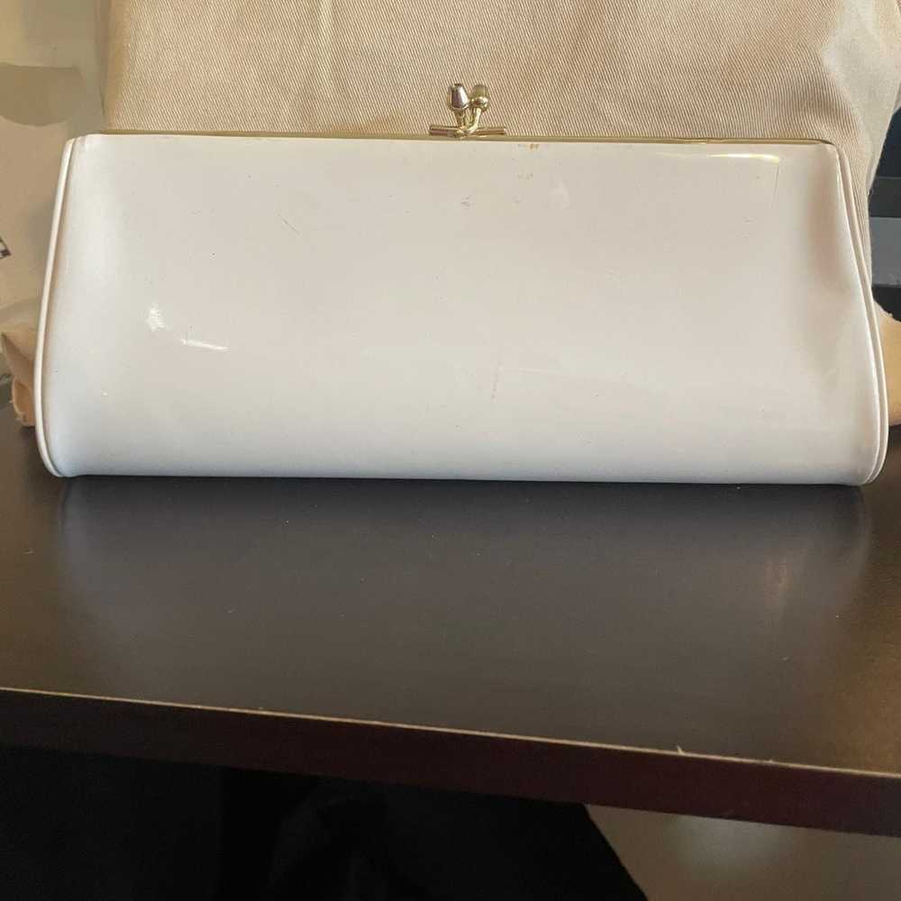 Vintage White patent leather Clutch - image 5